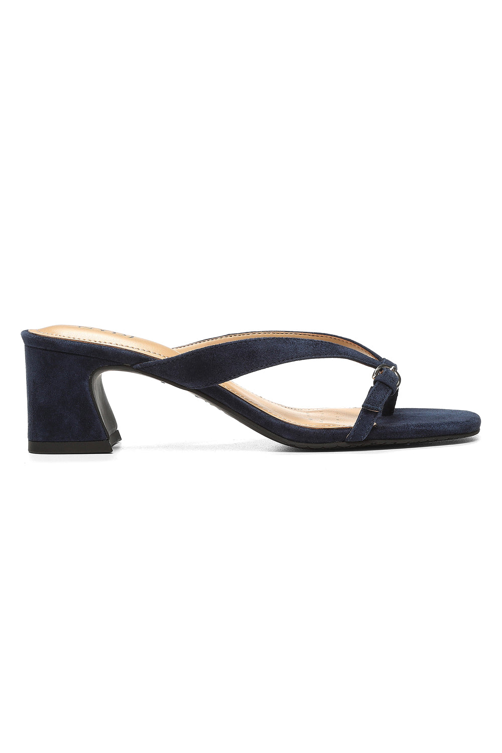 NYDJ Glam Block Heel Sandals In Wide Width In Kid Suede - Navy