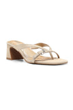 NYDJ Glam Block Heel Sandals In Kid Suede - Sand