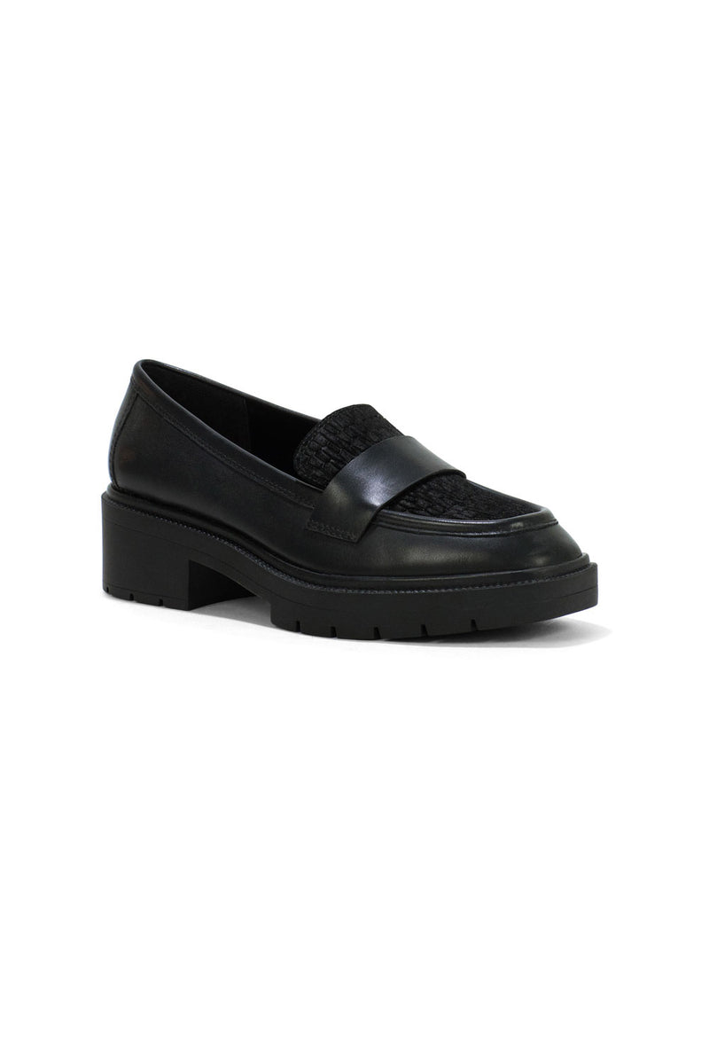 Heidi Loafers In Waxed Calf Leather - Black Black | NYDJ