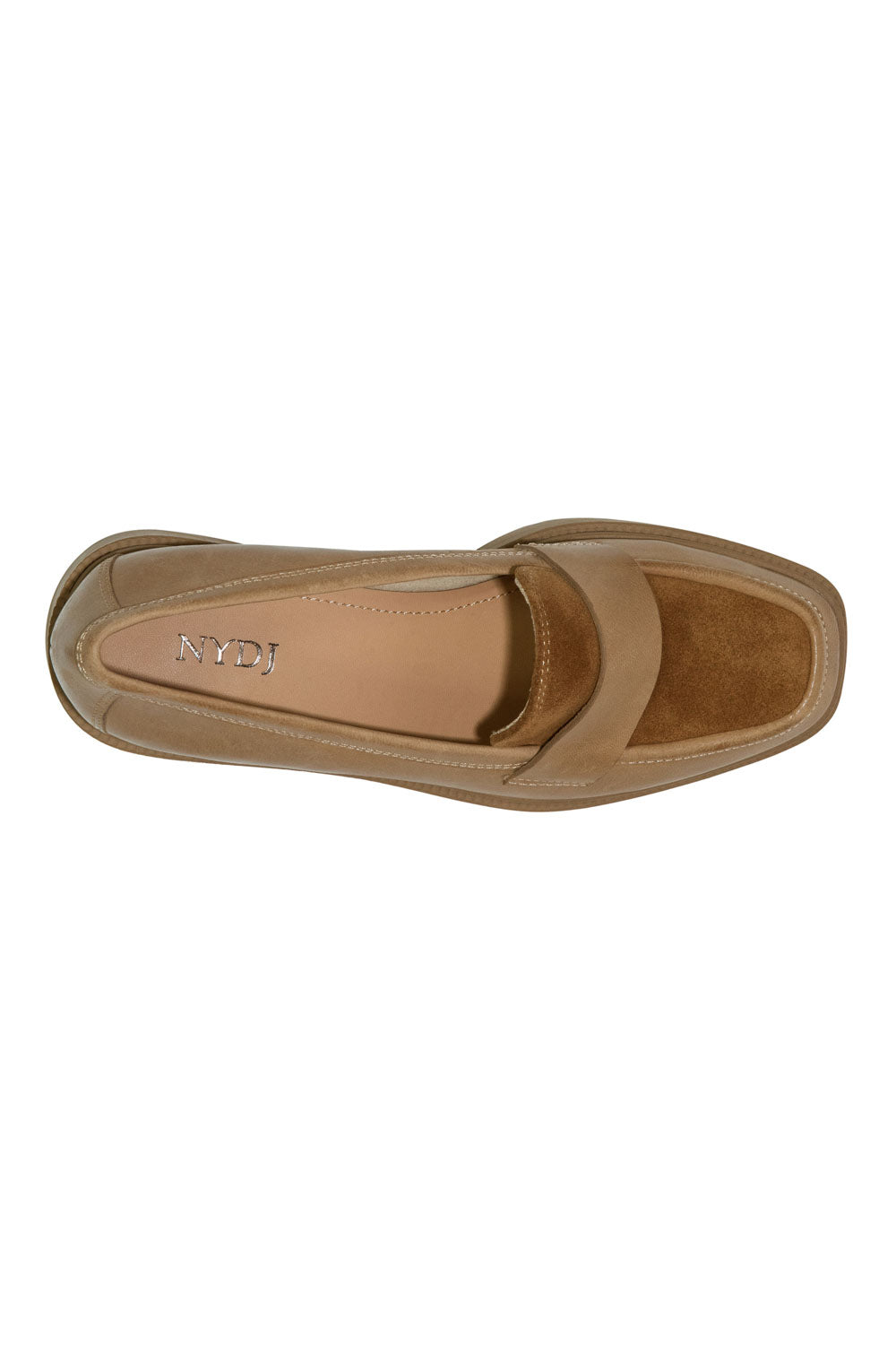 NYDJ Heidi Loafers In Waxed Calf Leather - Oyster