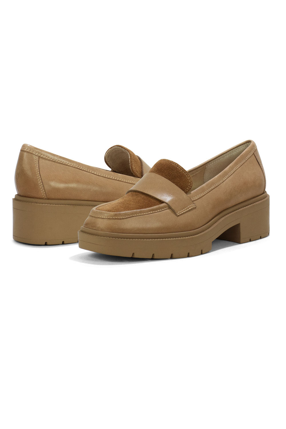 NYDJ Heidi Loafers In Waxed Calf Leather - Oyster