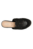 NYDJ Helene Platform Sandals In Calf Leather - Black