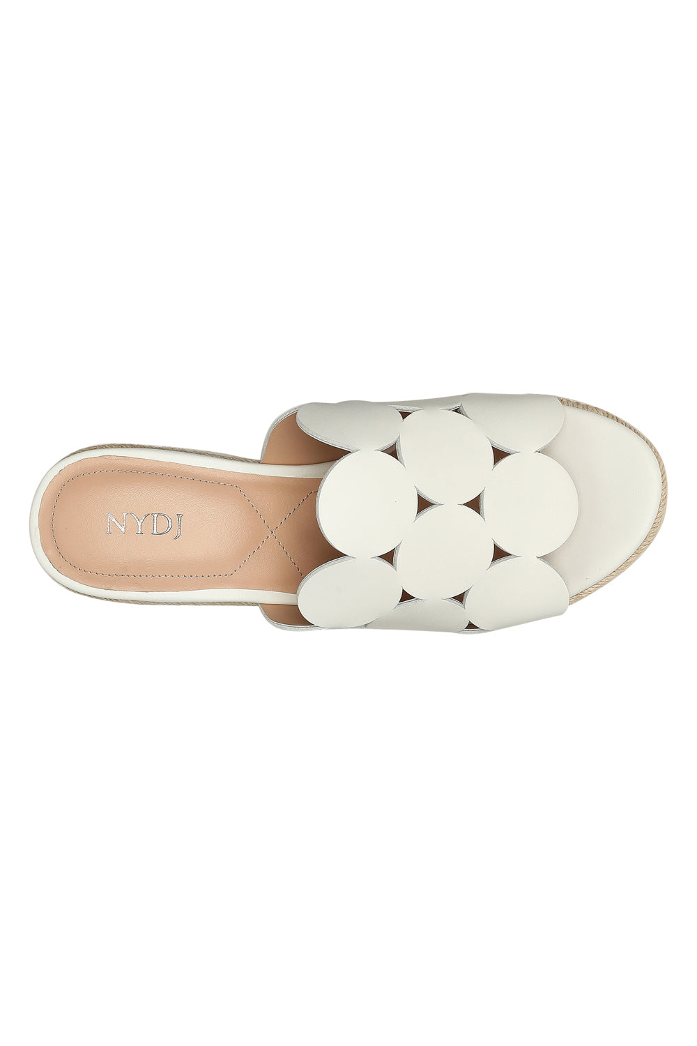 NYDJ Helene Platform Sandals In Calf Leather - Off White