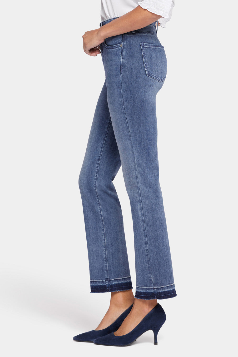 High Straight Jeans In Sure Stretch® Denim With Released Hems ...