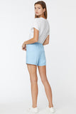 NYDJ Pull-On Shorts In Stretch Linen - Sky Glow