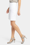 NYDJ 5 Pocket Bermuda Shorts In Stretch Linen - Optic White