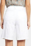 NYDJ 5 Pocket Bermuda Shorts In Stretch Linen - Optic White