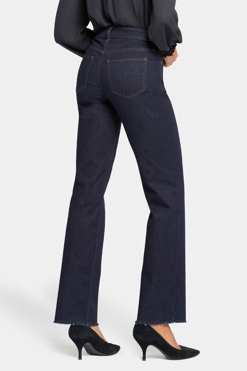 NYDJ Relaxed Straight Jeans In Cool Embrace® Denim With Mid Rise And Frayed Hems - Magical