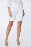 NYDJ Bermuda 11 Inch Twill Shorts  - Optic White