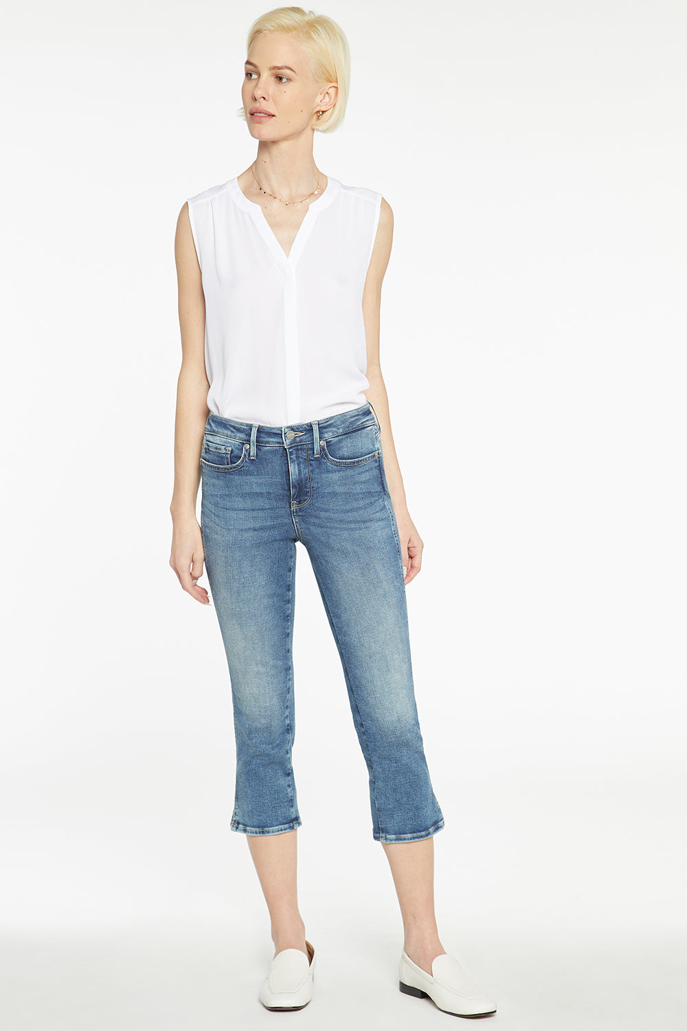 NYDJ Chloe Capri Jeans With Side Slits - Loire