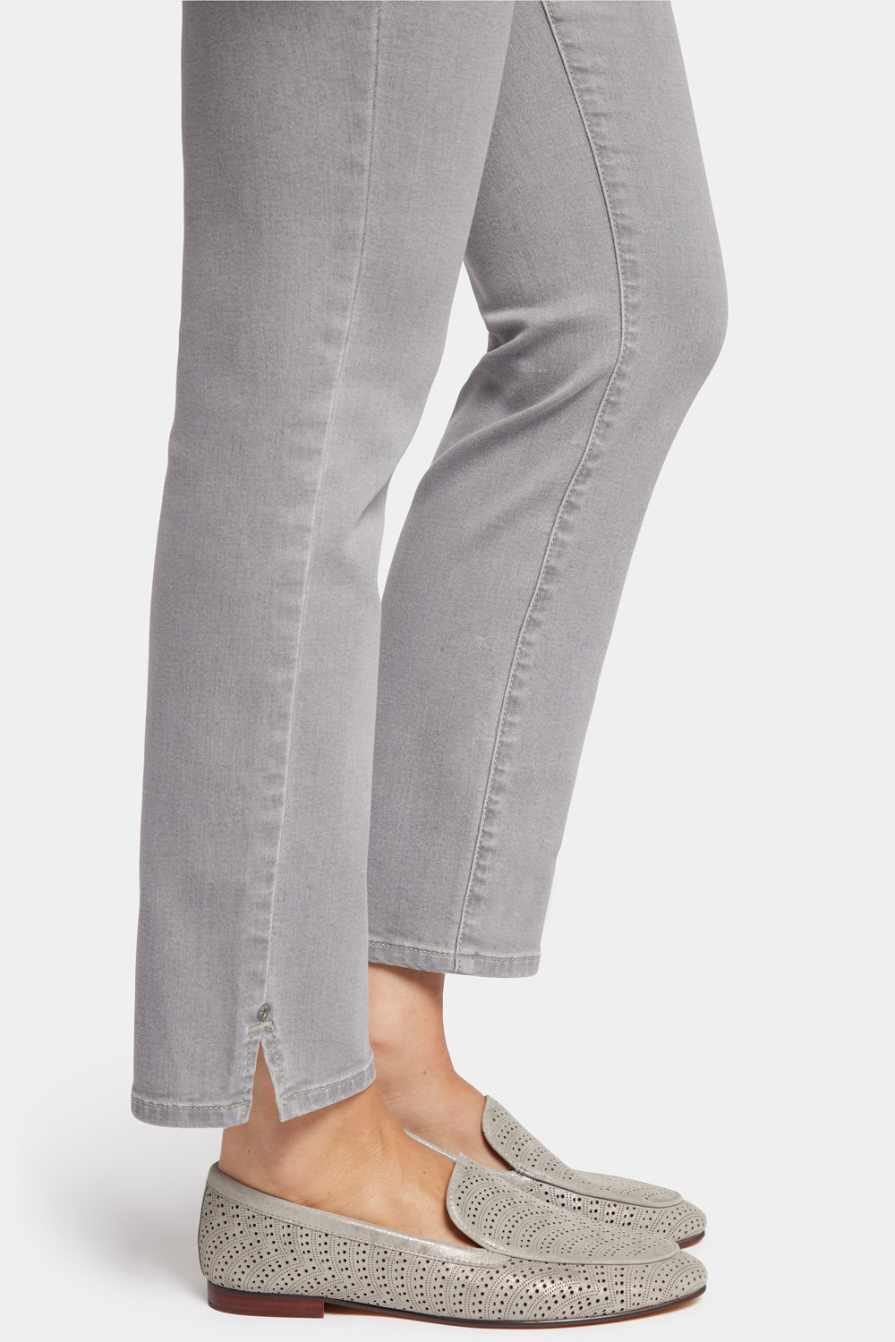 NYDJ Sheri Slim Ankle Jeans  With Riveted Side Slits - Charisma