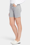 NYDJ Frankie Relaxed Denim Shorts With Wide Waistband and Squared Pockets - Charisma