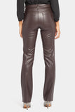 NYDJ Faux Leather Marilyn Straight Pants Sculpt-Her™ Collection - Cordovan