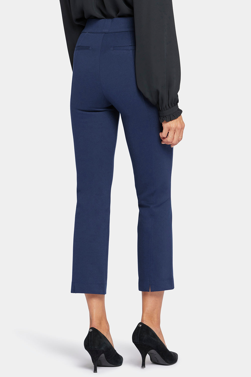 Pull-On Straight Crop Pants Sculpt-Her™ Collection - Oxford Navy Blue ...