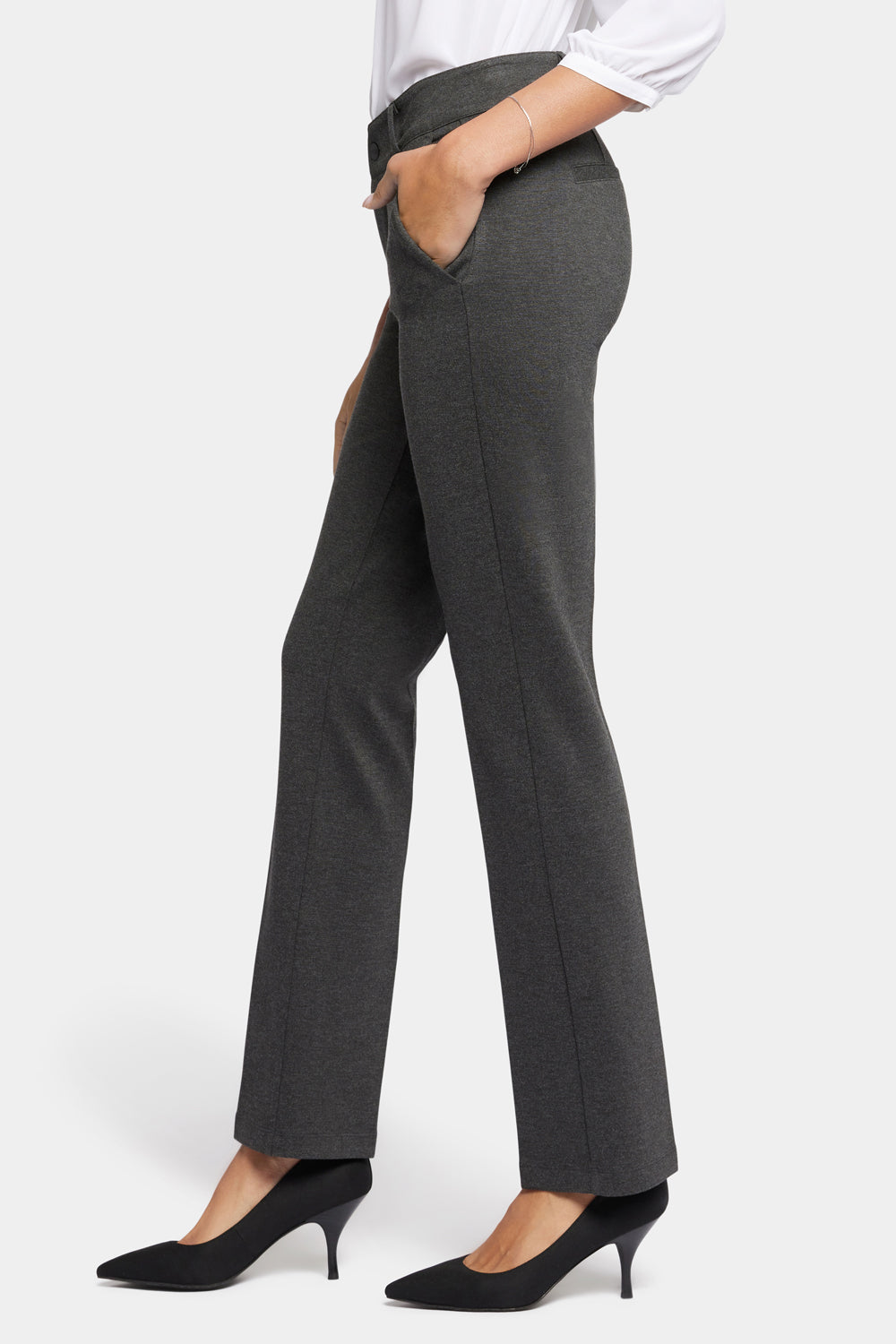NYDJ Classic Trouser Pants Sculpt-Her™ Collection - Charcoal Heathered