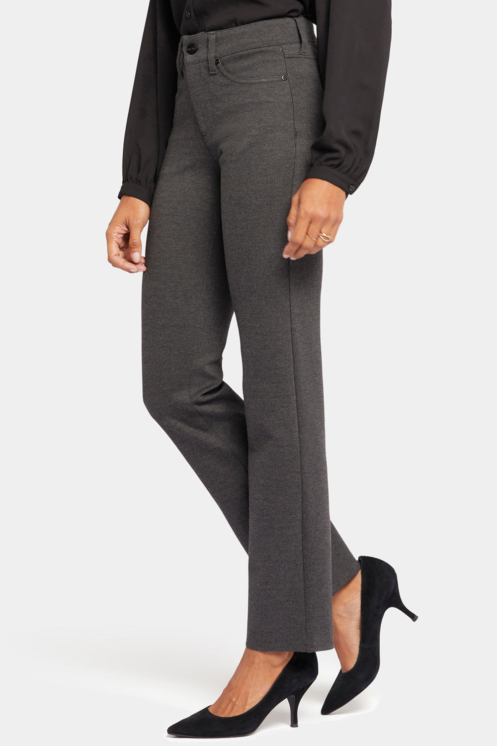 Marilyn Straight Pants Sculpt-Her™ Collection - Charcoal Heathered Grey ...