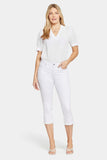 NYDJ Chloe Skinny Capri Jeans In Cool Embrace® Denim With Roll Cuffs - Optic White