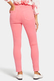 NYDJ Ami Skinny Jeans With High Rise And Side Slits - Pink Punch