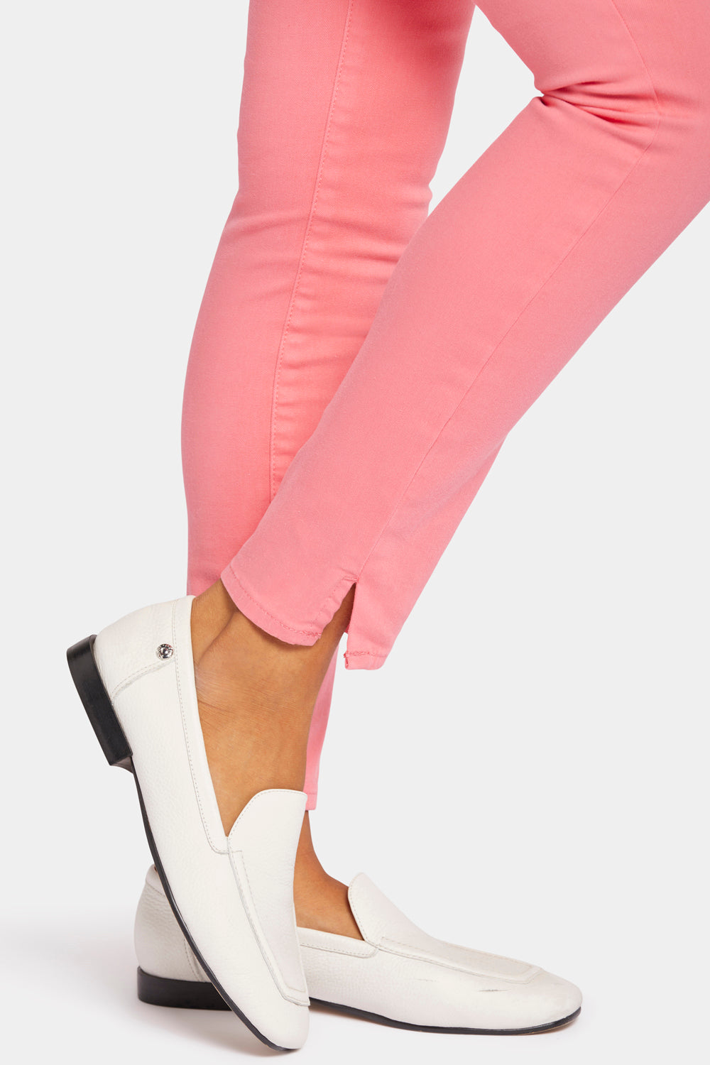 NYDJ Ami Skinny Jeans With High Rise And Side Slits - Pink Punch