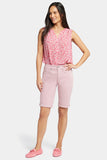 NYDJ Briella 11 Inch Denim Shorts With Roll Cuffs - Vintage Pink