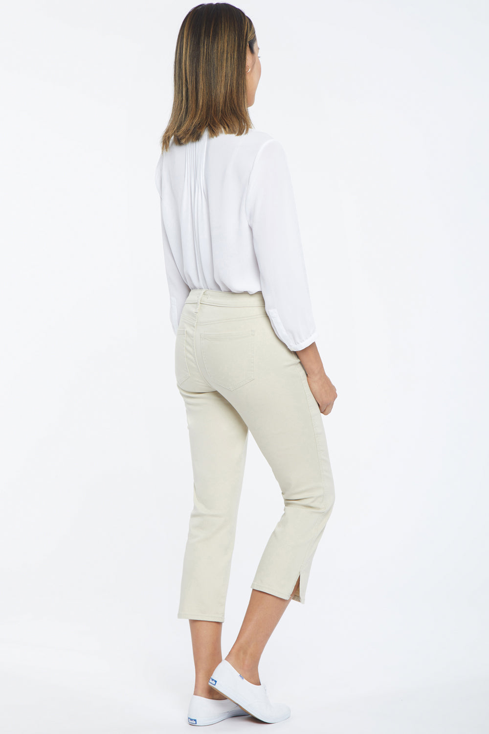 NYDJ Chloe Capri Jeans With Side Slits - Feather