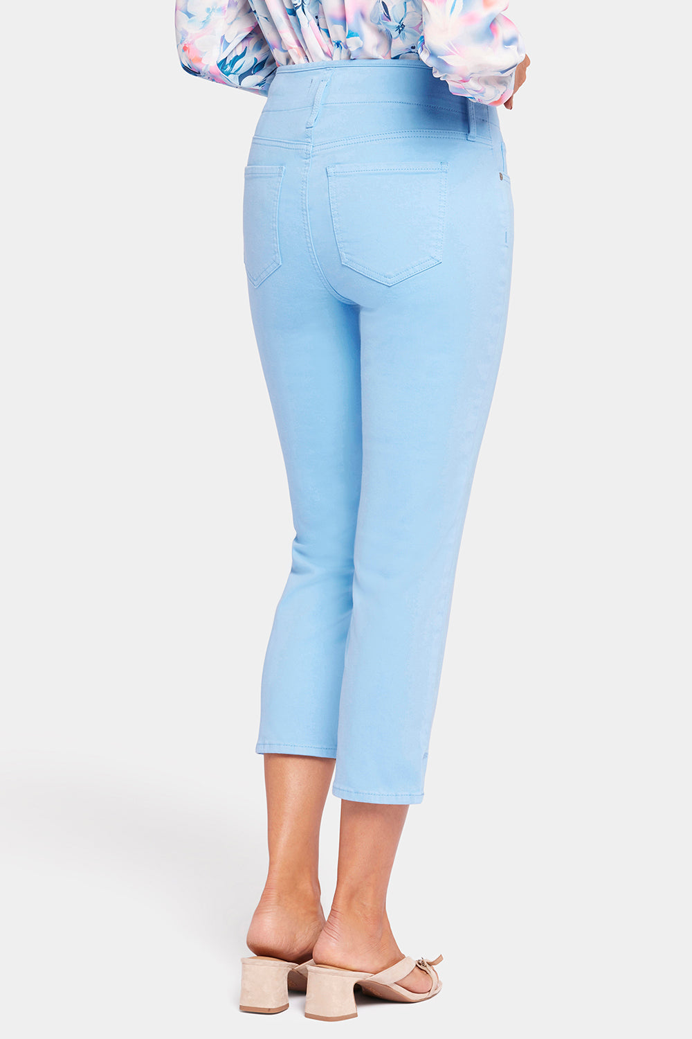NYDJ Chloe Capri Jeans With Side Slits - Bluebell
