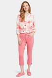 NYDJ Chloe Capri Jeans With Side Slits - Pink Punch