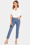 NYDJ Sheri Slim Ankle Jeans With Frayed Hems - Blue Stone