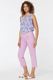 NYDJ Relaxed Piper Crop Jeans With Zipper Detail - Pink Lilac