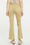 NYDJ Ava Flared Ankle Jeans With Frayed Hems - Olive Oil