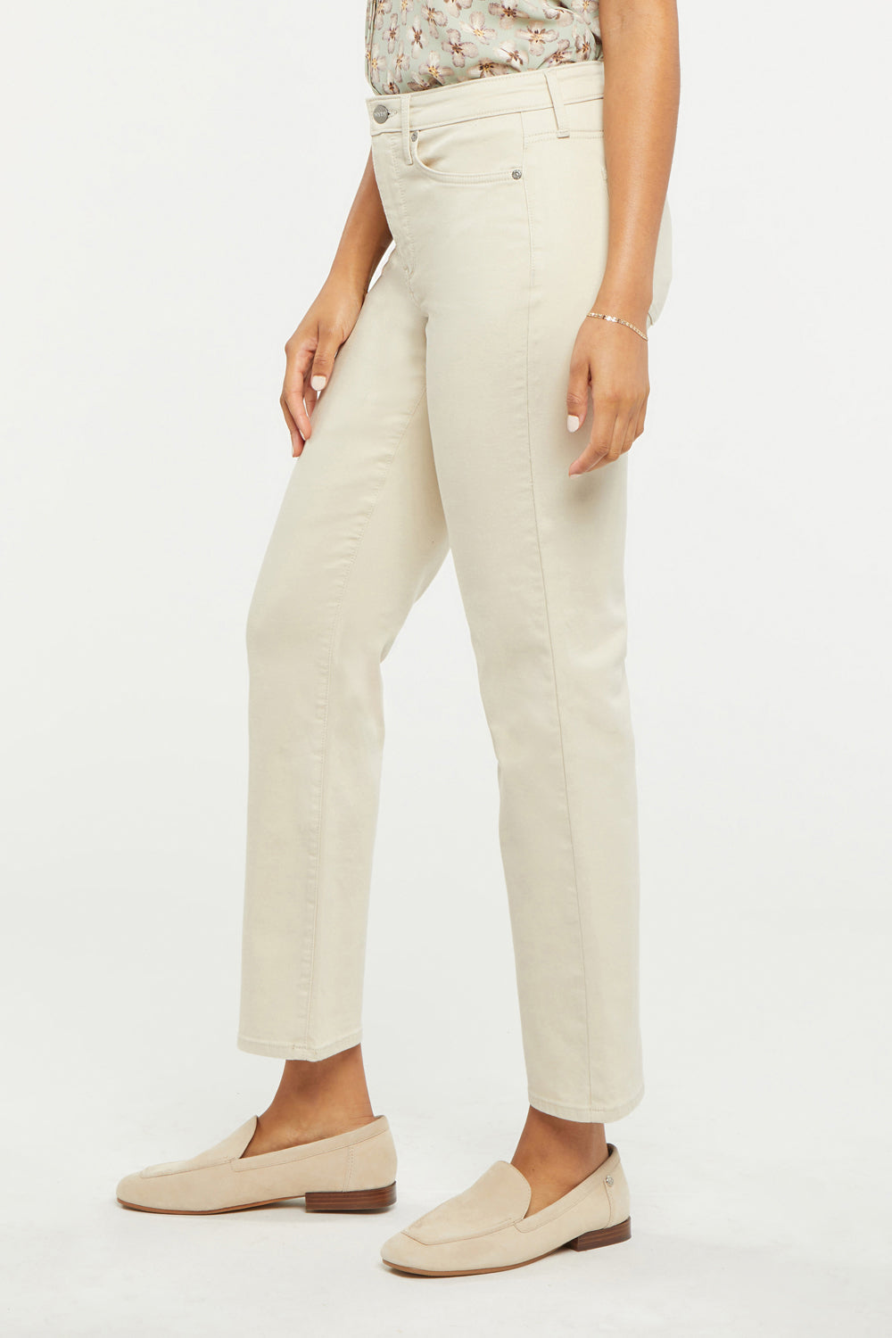 NYDJ Relaxed Straight Ankle Jeans  - Feather