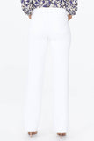 NYDJ Wide Leg Trouser Jeans With Clean Hem - Optic White