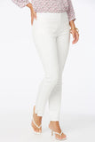 NYDJ Skinny Ankle Pull-On Jeans With Sideseam Slit - Optic White