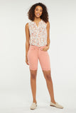 NYDJ Ella Denim Shorts With Roll Cuffs - Terra Cotta