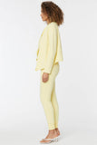 NYDJ Open Front Sweatshirt Jacket Forever Comfort™ Collection - Yellow Daisy