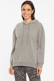 NYDJ Oversized Pullover Hoodie Forever Comfort™ Collection - Light Heather Grey