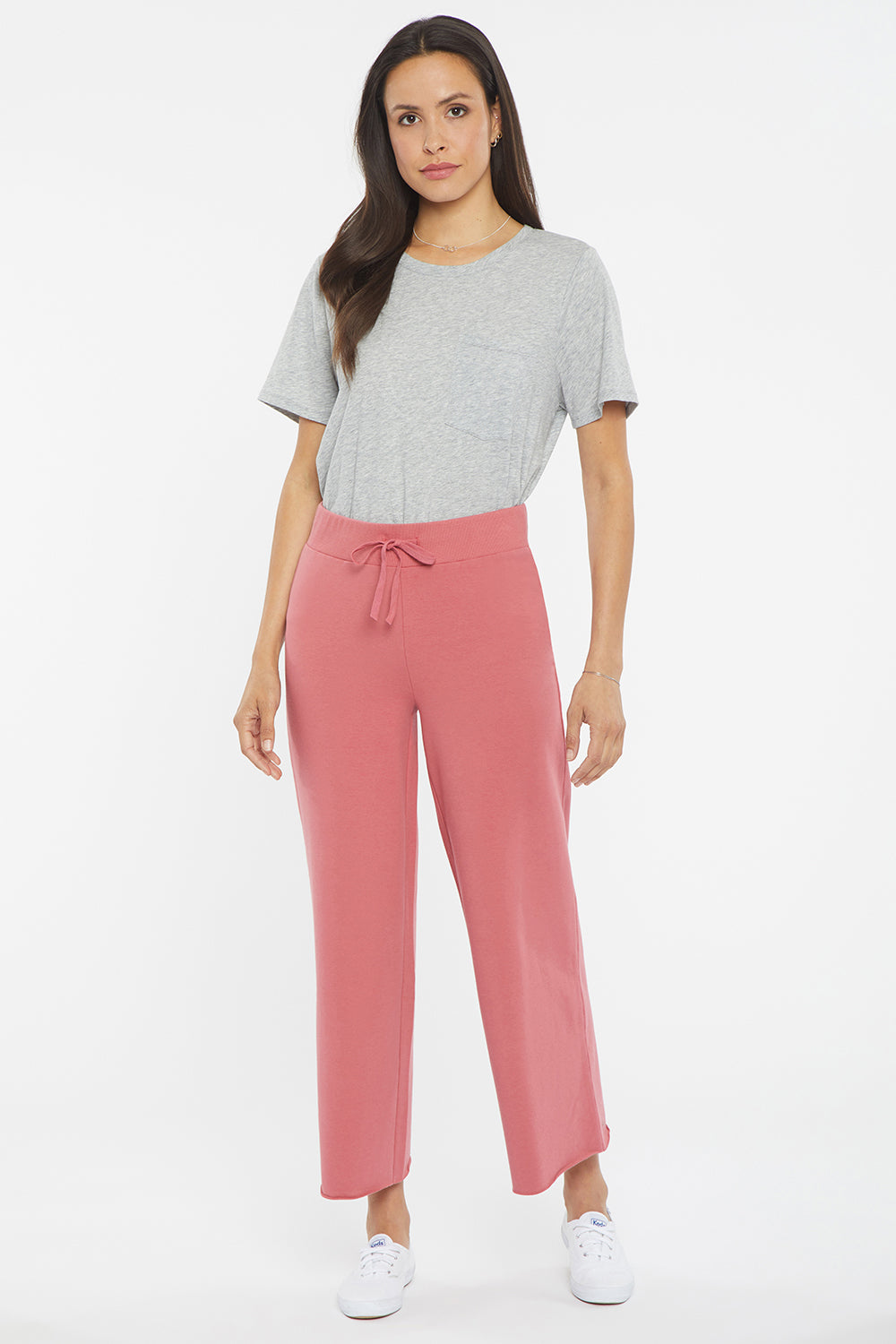 NYDJ Drawstring Wide Leg Ankle Pants Forever Comfort™ Collection - Slate Rose