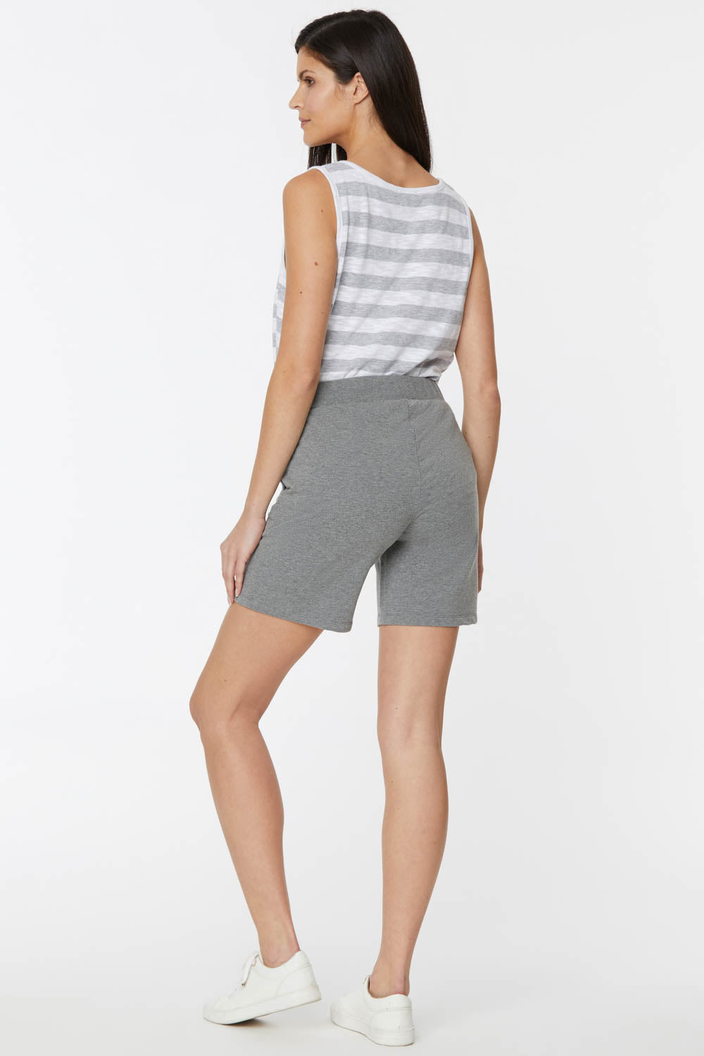 NYDJ Drawstring Jogger Shorts Forever Comfort™ Collection - Light Heather Grey