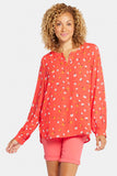 NYDJ Simone Blouse  - Red Haven