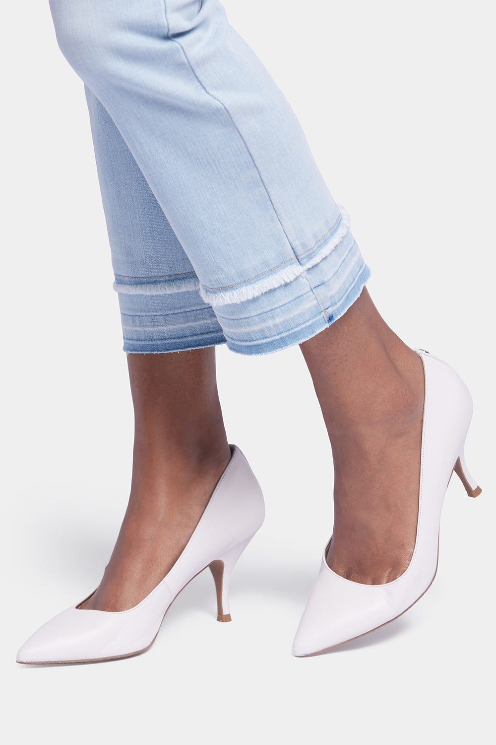NYDJ Marilyn Straight Ankle Jeans With Attached Released Hems - Brightside