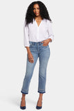 NYDJ Marilyn Straight Ankle Jeans With Attached Released Hems - Fantasy