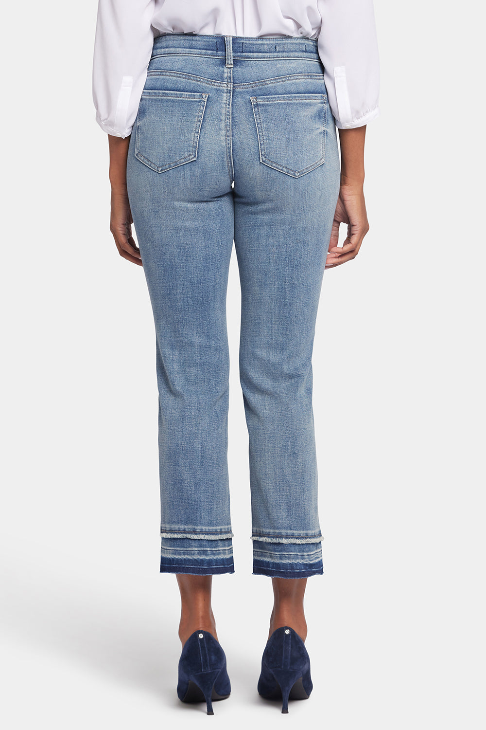 NYDJ Marilyn Straight Ankle Jeans With Attached Released Hems - Fantasy