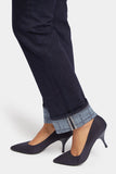 NYDJ Marilyn Straight Jeans With Printed Cuffs - Rinse