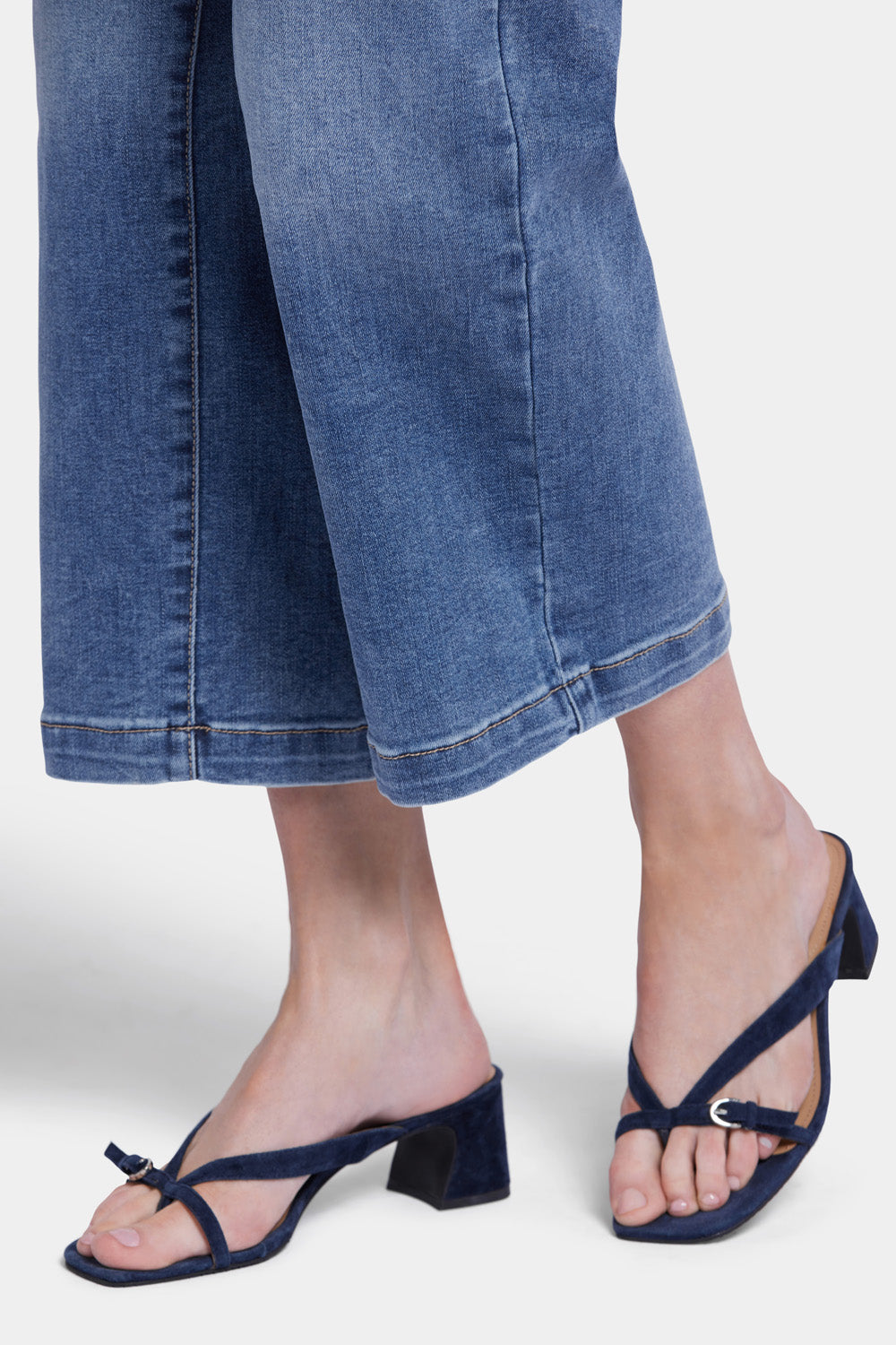 NYDJ Teresa Wide Leg Ankle Jeans With Contoured Inseams - Loire