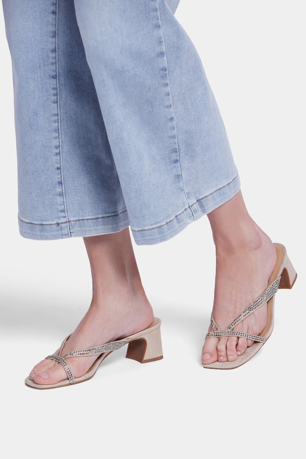 NYDJ Teresa Wide Leg Ankle Jeans With Contoured Inseams - Skylar