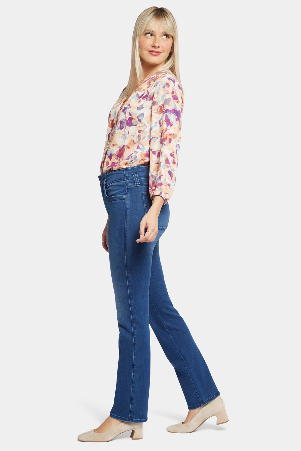 NYDJ Marilyn Straight Jeans With High Rise - Rendezvous