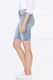 NYDJ Briella 11 Inch Denim Shorts With Double-Button Waistband And Roll Cuffs - Biscayne