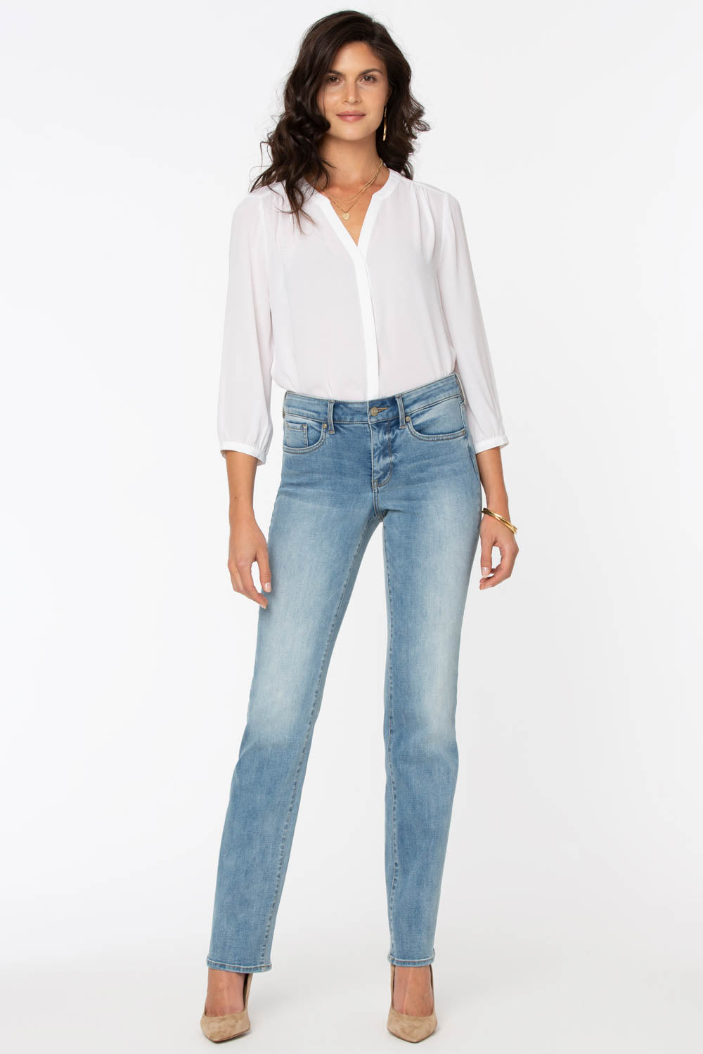 NYDJ Marilyn Straight Jeans  - Biscayne