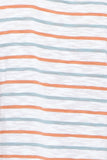 NYDJ Striped Tee  - White Peacock Terra Cotta