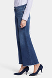 NYDJ Teresa Wide Leg Ankle Jeans With Frayed Hems - Riverwalk